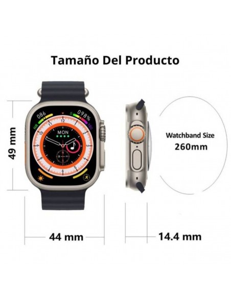 Reloj Inteligente Mobulaa Smartwatch Negro G TIDE S2 PRO